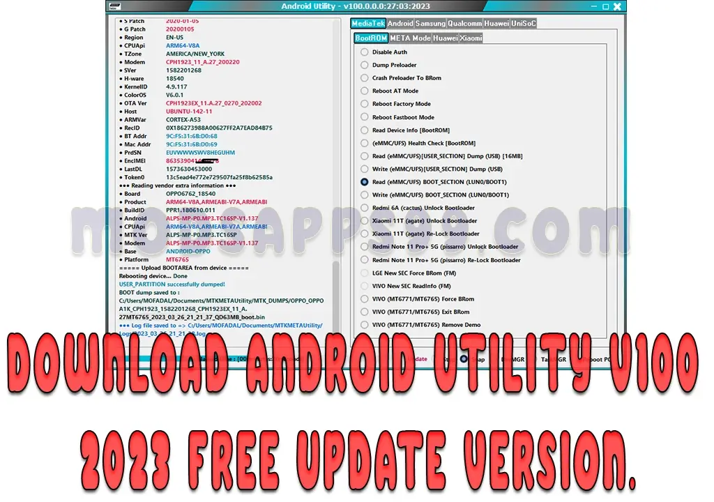 Download MTK META Utility V100 2023: Of Android Utility New Version