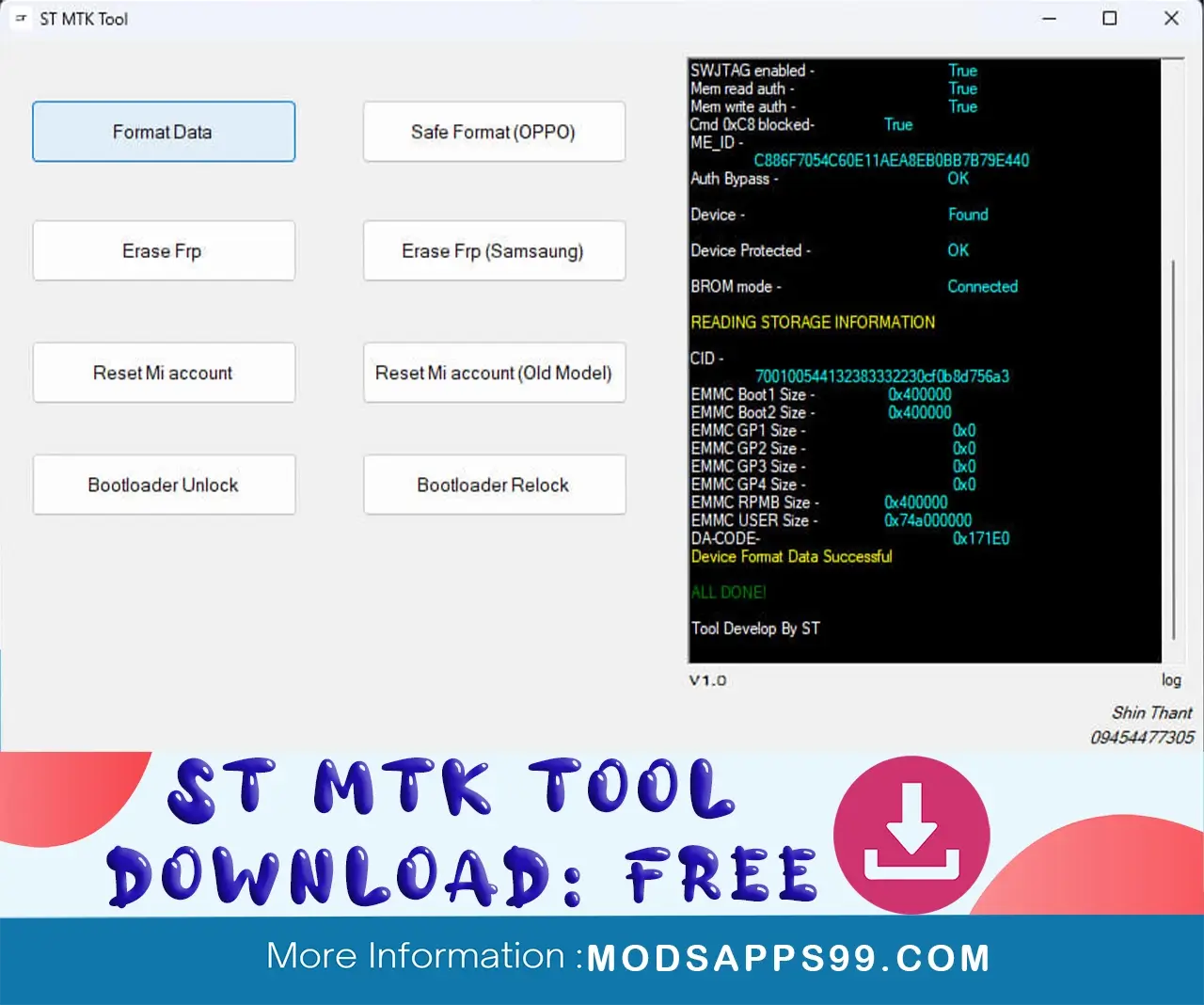 ST MTK Tool Download: Free Format Data, Erase FRP, Mi Account Reset, Bootloader Unlock/Relock Guide