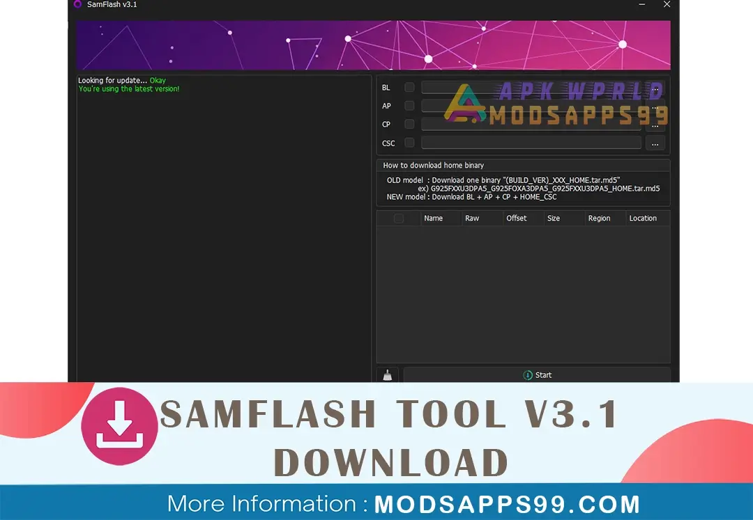 SamFlash V3.1 2024 Using Enable ADB, Remove MTP FRP, Or Bypass MediaTek FRP On Your Samsung Phone Modsapps99