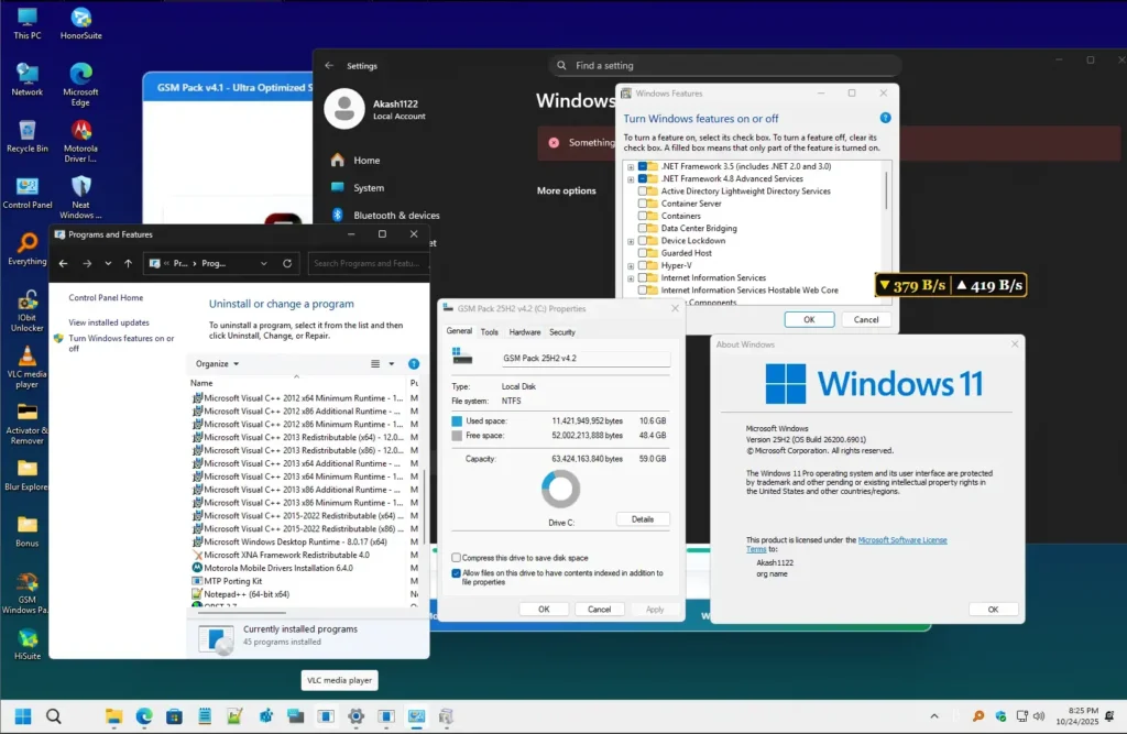 Gsm Pack V4.2 Windows 11 Pro 25h2 Os Build 26200.6901 2in1 Guide