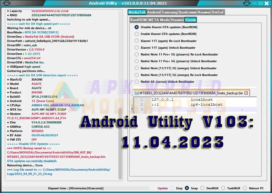 Download Android Utility V103: 11.04.2023 Of MTK Utility New Version