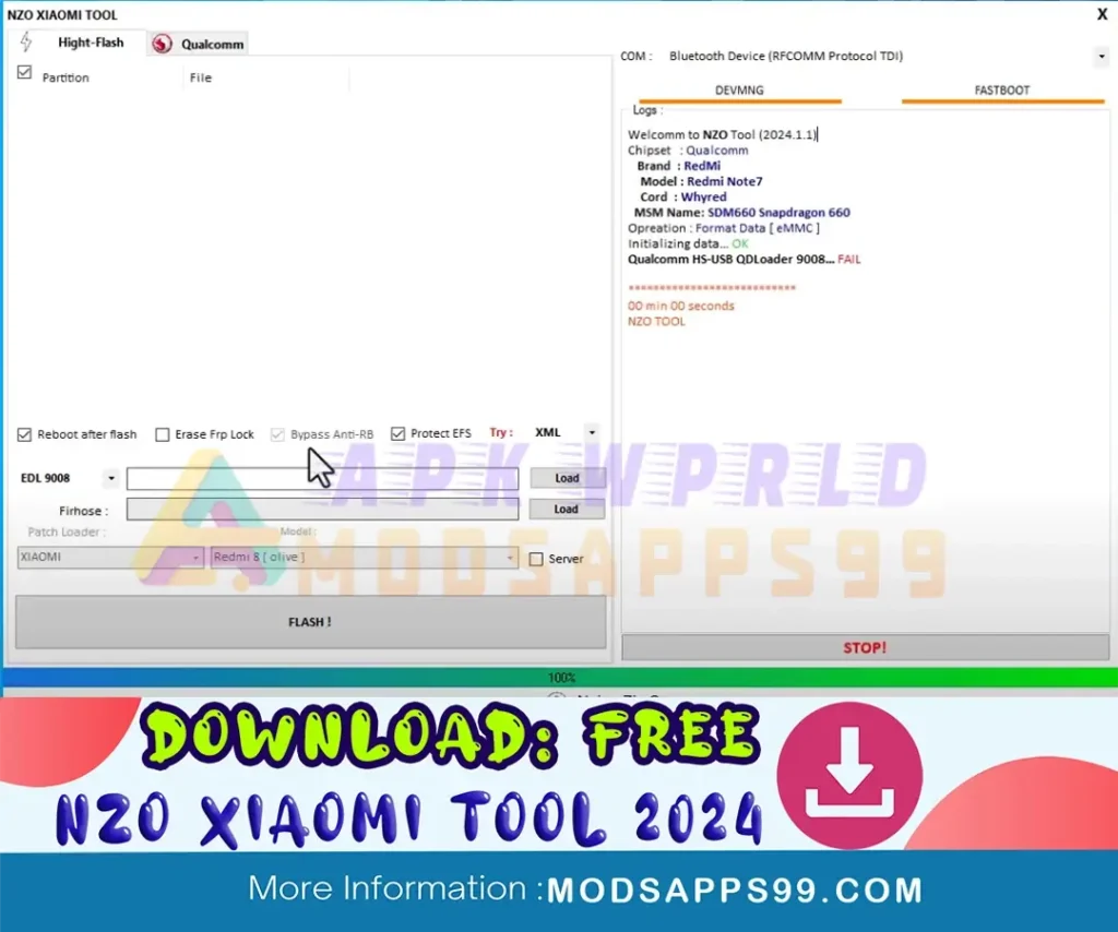 NZO Xiaomi Tool 2024 Free Qualcomm Devices Flashing Tool Free