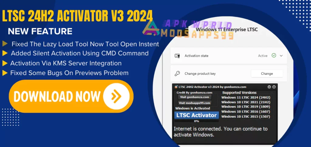 Free Download Windows 11 Enterprise LTSC 24H2 Activator v3 2024 1
