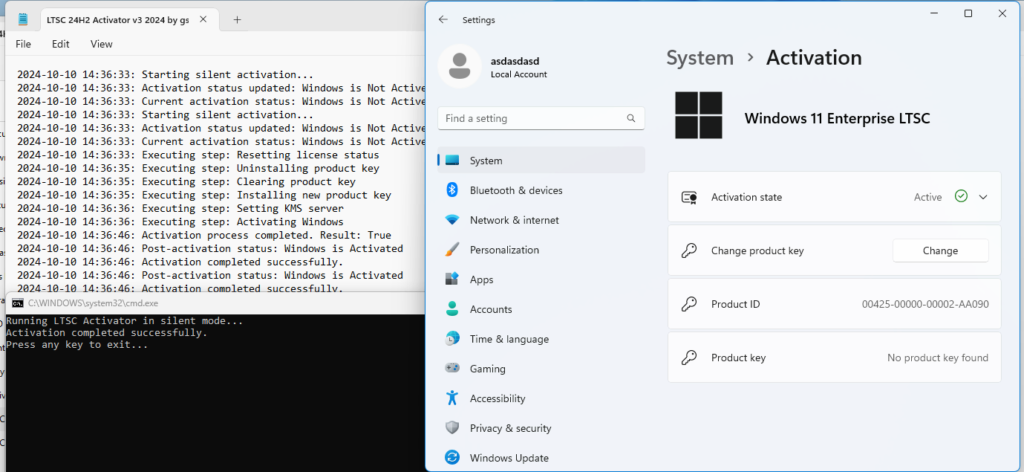 Free Download Windows 11 Enterprise LTSC 24H2 Activator v3 2024-cmd