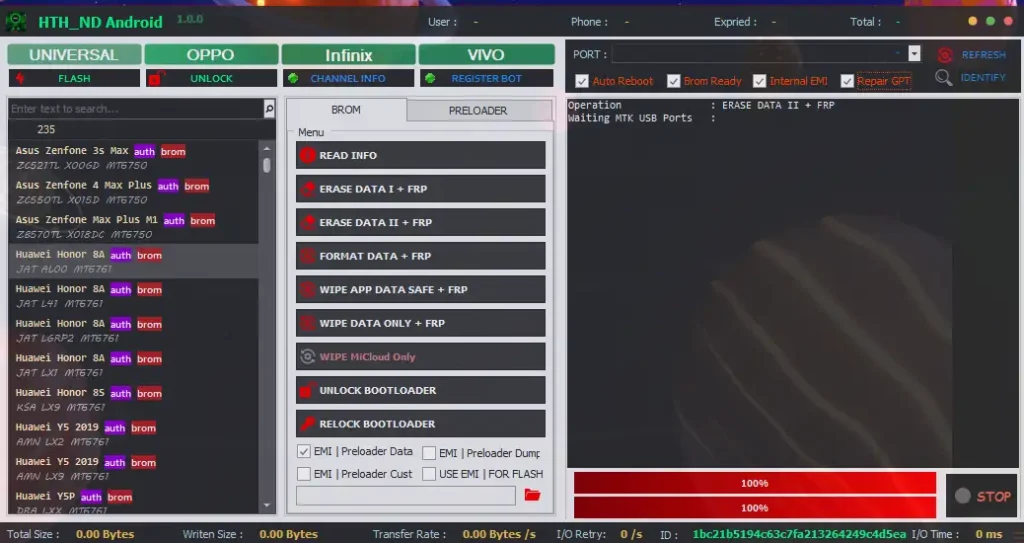 HTH ND Android Tool V1.0.0 Free for MediaTek Devices Unlock FRP, IMEI Write, and More