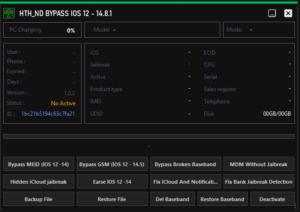 HTH ND v1.0.2 iCloud Bypass & iOS Unlock Tool: Solution for iPhone & iPad (iOS 12-14) (Free Download)