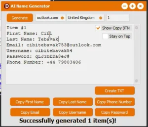 Simple AI Name Generator v5.0: Windows Tool for Creating Unique Identities