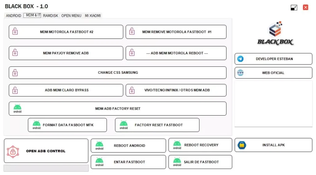 Black Box v1.0: Free Android Tool for MDM, FRP Removal, Factory Resets & More 1