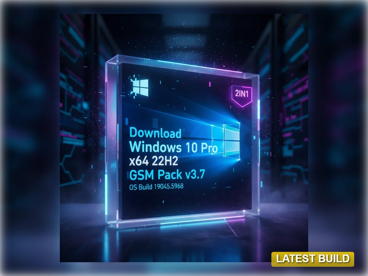 Windows 10 Pro x64 22h2 GSM Pack v3.7 (OS Build 19045.5968)